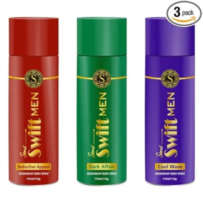 Simco Swift Deodorant for Men | Combo Pack of 3, 175 ml each