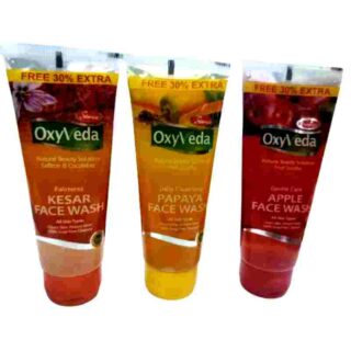 Simco Oxyveda Face wash  (Papaya , Kesar ,Apple)60ml