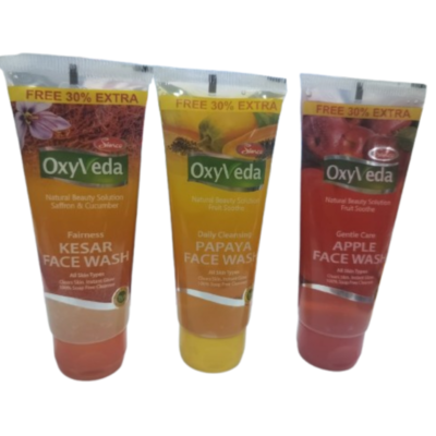 Simco Oxyveda FACE WASH  (Papaya , Kesar ,Apple)