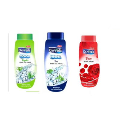 Combo  Set +Simco Oxyveda Cool Regular Talcum +Simco Oxyveda Cool Mint Talcum +Simco Oxyveda Cool Rose Talcum