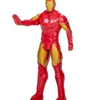 Superhero Action Figure(IRON MAN) Toy with Light – Red Armored Hero Figure for Kids, 3+ Years
