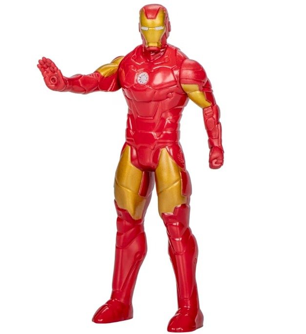 Superhero Action Figure(IRON MAN) Toy with Light – Red Armored Hero Figure for Kids, 3+ Years
