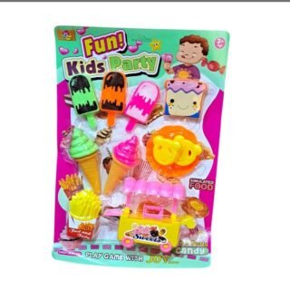 Kids Ice Cream Pretend Play Toy Set – Colorful Ice Cream Cones, Popsicles, Fries & Party Kitchen Play Set