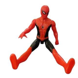 Superhero Action Figure(SPIDERMAN) Toy with Light – Red & Black Hero Figure for Kids, 3+ Years