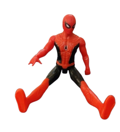 Superhero Action Figure(SPIDERMAN) Toy with Light – Red & Black Hero Figure for Kids, 3+ Years