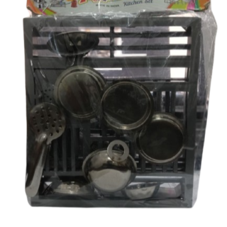 Kids Stainless Steel Kitchen Set – Pretend Play Cooking Utensils Set for Girls & Boys